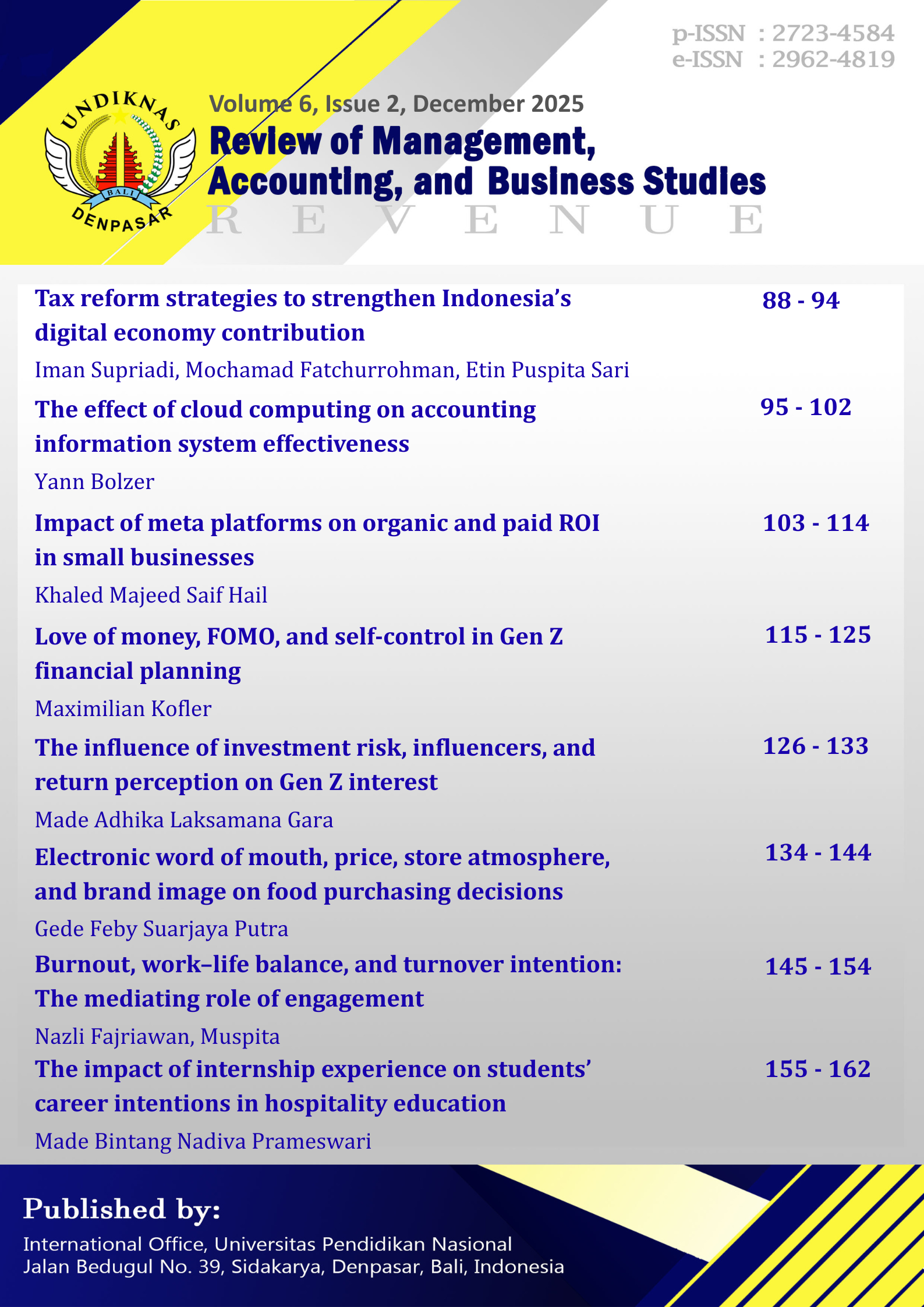 					View Vol. 6 No. 2 (2025): Accepted Issue
				